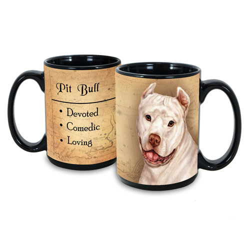 My Faithful Friends Mug - Pitbull (White)