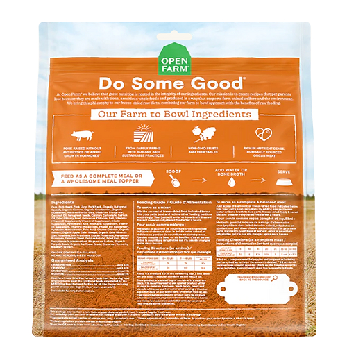 Open Farm Farmer’s Table Pork Freeze Dried Raw Dog Food