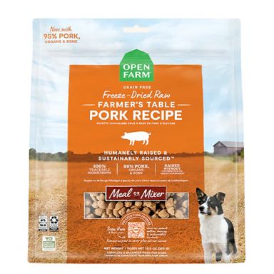 Open Farm Farmers Table Pork Freeze Dried Raw Dog Food