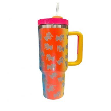 40oz Stainless Steel Tumblers - Rainbow Ombre