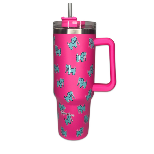 40oz Stainless Steel Tumblers - Hot Pink