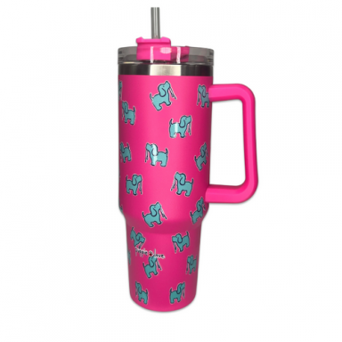 40oz Stainless Steel Tumblers - Hot Pink