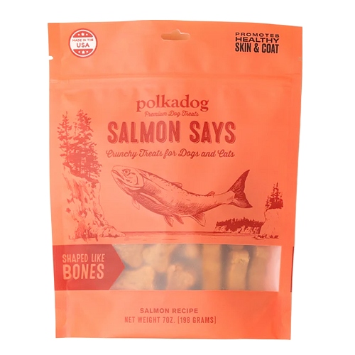 Polka Dog - Salmon Says - Crunchy Treats for Dogs & Cats