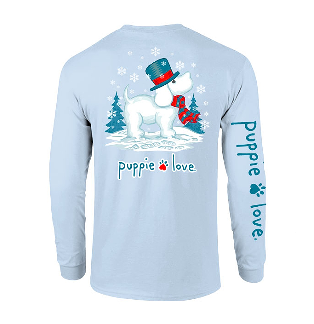 Puppie Love Long Sleeve - Snowman Pup
