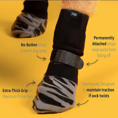 New! Tiger Toes - Premium Non-Slip Dog Socks - Four Your Paws Only