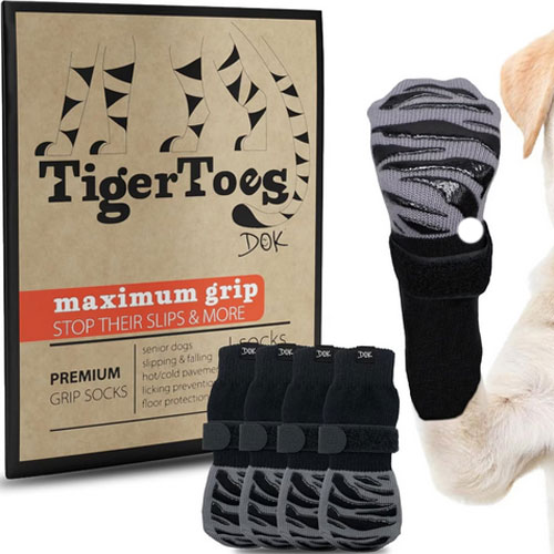 New! Tiger Toes -  Premium Non-Slip Dog Socks