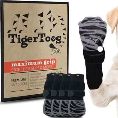 New! Tiger Toes -  Premium Non-Slip Dog Socks