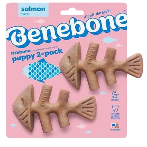 Benebone - Puppy Fishbone Dog Chew Toy