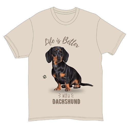 Breed T-Shirts - Black Dachshund