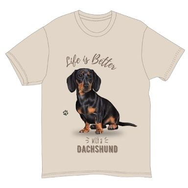 Breed T-Shirts - Black Dachshund