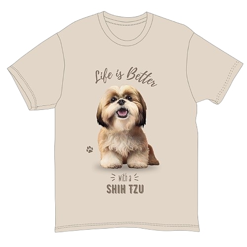 Breed T-Shirts - Shih Tzu (Tan)