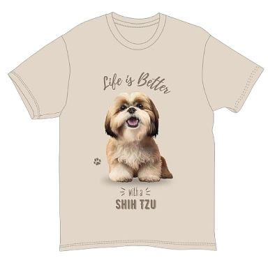 Breed T-Shirts - Shih Tzu (Tan)