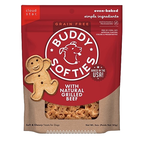 Buddy Biscuits - Soft & Chewy Treats - Grilled Beef