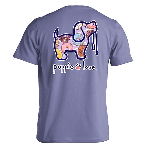 New! Puppie Love Tshirts - Donut Pattern Pup