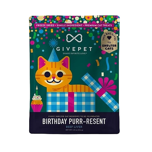 GivePet - Birthday Purr-resent - Freeze-Dried Cat Treats