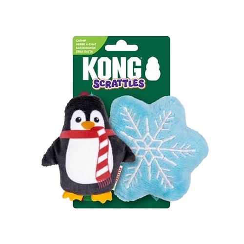 KONG - Holiday Scrattles - Penguin - 2pk