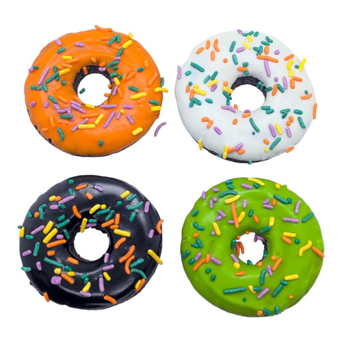 NEW!  Mini Halloween PB/Carob Donuts
