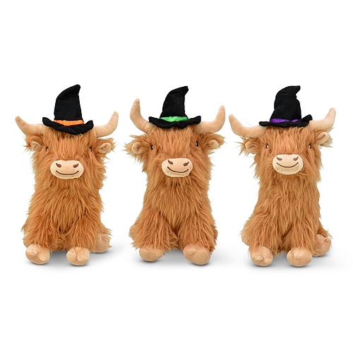 Multipet - Highland Cow w/ Witch Hat