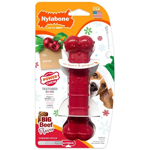 Nylabone - Holiday Power Chewer - Red Bone