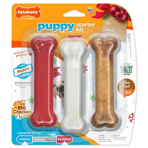 Nylabone - Holiday Puppy Starter Kit - 3pk
