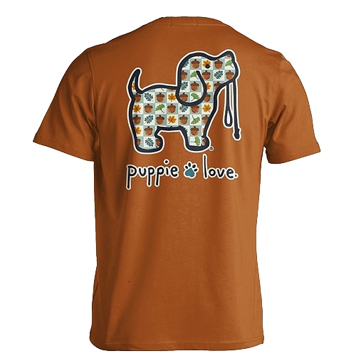 New! Puppie Love Tshirts - Acorn Pattern Pup