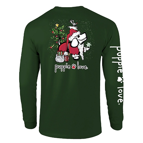 Puppie Love Long Sleeve - Christmas Skeleton Pup
