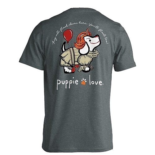 New! Puppie Love Tshirts - Halloween Clown Pup