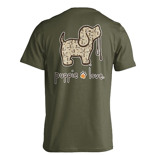 New! Puppie Love Tshirts - Mallard Pattern Pup