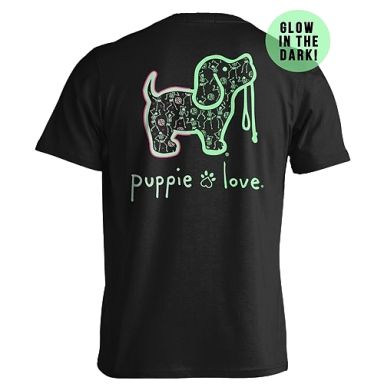 New! Puppie Love Tshirts - Dancing Skeleton Pup (glow in the dark!)