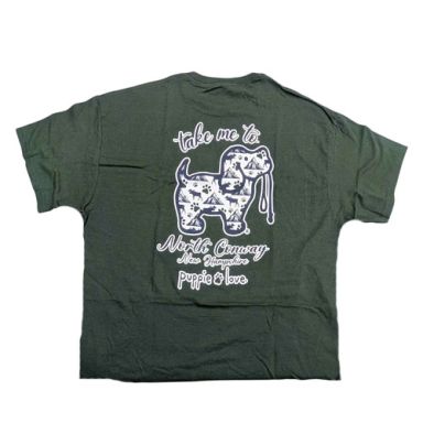 NEW! Puppie Love Tshirts-  Take Me To North Conway - Forest Green