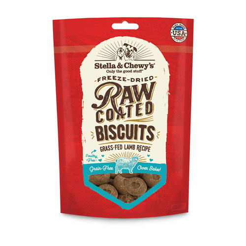 Stella & Chewy's Grass-Fed Lamb Raw Coated Biscuits