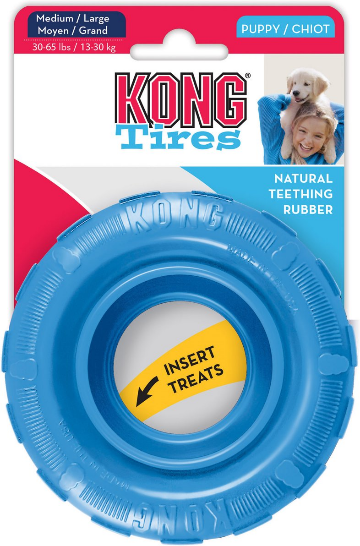 KONG Tires Dog Chew Toy for Power Chewers - Medium/Large