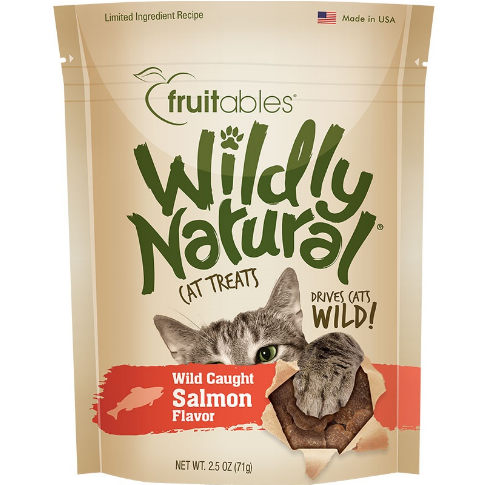 Fruitables Wildly Natural Wild Caught Salmon Flavor Cat Treats Four Your Paws Only