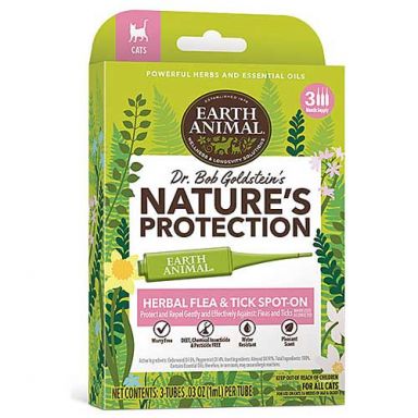 Earth Animal - Nature’s Protection™ Flea & Tick Herbal Spot-On For Cats