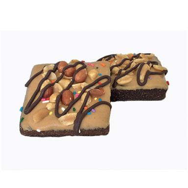 Drizzled Peanut Butter Brownies