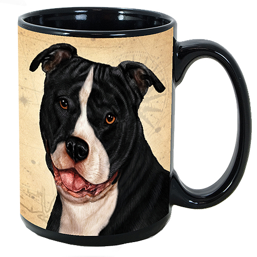 My Faithful Friends Mug - Pitbull (Black)
