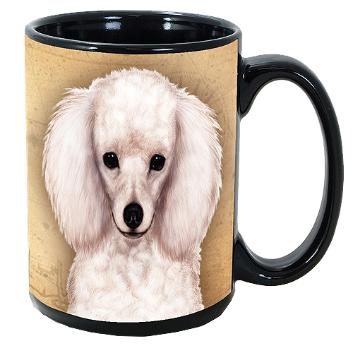 My Faithful Friends Mug - Poodle (White)